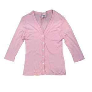 Michael Stars women’s Pink shimmer V-neck cardigan in excellent condition O/S